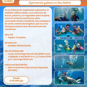 SNUBA(INMERSIÓN CON MANGUERA) - SAN ANDRES