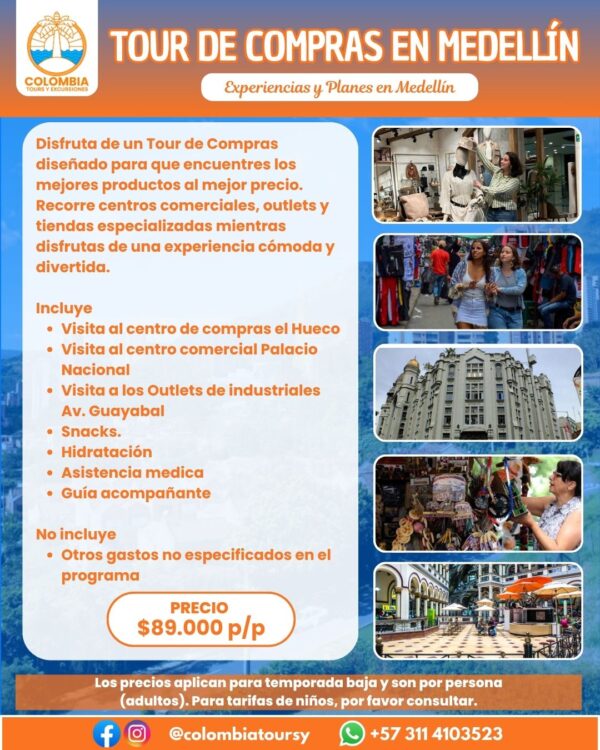 TOUR DE COMPRAS EN MEDELLÍN