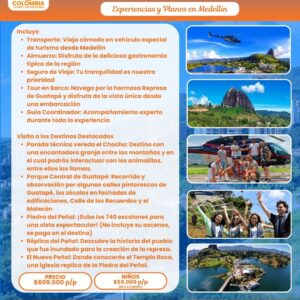TOUR PEÑOL/GUATAPE SOBREVUELO EN HELICOPTERO