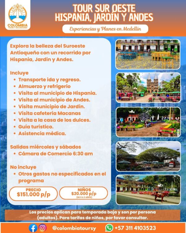 TOUR SUR OESTE - HISPANIA, JARDÍN Y ANDES